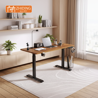 Cadre de bureau debout ergonomique en acier à hauteur réglable à double moteur, design moderne, pour la maison et le bureau, avec fonction de mémoire