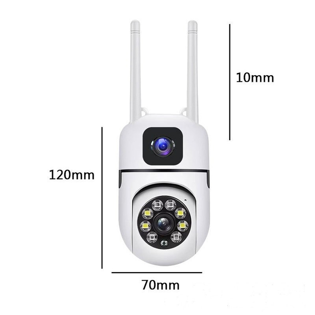Dual Lens 2K Outdoor Security Camera Pan Tilt 2.4G WiFi with Bluetooth Setup AI Detection Auto Tracking Smart WIFI Camera