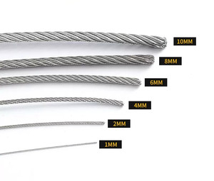 1mm 3mm 4mm <span class=keywords><strong>6mm</strong></span> Câbles en acier inoxydable pour balustrade Balcon Railing Systems - Product Image 1