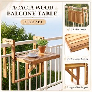 <span class=keywords><strong>Table</strong></span> suspendue personnalisée <span class=keywords><strong>pour</strong></span> <span class=keywords><strong>balcon</strong></span>, <span class=keywords><strong>table</strong></span> pliante en bois d'acacia <span class=keywords><strong>pour</strong></span> balustrade, hauteur et largeur réglables, bureau de <span class=keywords><strong>balcon</strong></span> extérieur - Product Image 3