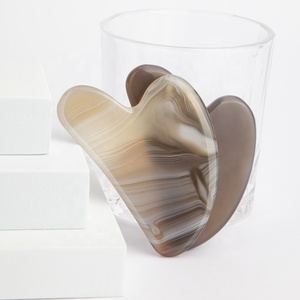 Mushang Pierre Naturelle Visage <span class=keywords><strong>Achat</strong></span> Gua Sha Outil de Massage Personnaliser Agate Gua Sha Pierres - Product Image 1