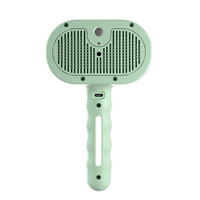 Peigne à picots portable amélioré en acier inoxydable et plastique avec pulvérisateur de lumière bleue pour poils d'animaux (chats et chiens) - Pratique