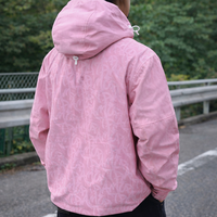 Veste coupe-vent imperméable à capuche en polyester et nylon, réactive à l'eau, pour homme, idéale pour la randonnée en extérieur