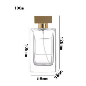 Cao Cấp Phẳng Hình Chữ Nhật 50Ml 80Ml 100Ml Pha Lê Thủy Tinh Chai Nước Hoa Với Hợp Kim Kẽm Cap Cho Nhà Hương Thơm - Product Image 6