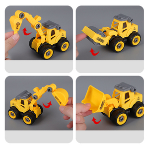 Nouveau design de puzzle DIY, véhicule d'ingénierie détachable, <span class=keywords><strong>camion</strong></span> de pompiers, jouet pour enfants, voiture, excavatrice coulissante - Product Image 5