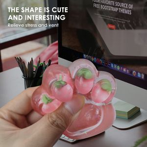 Soft Pinch TPR <b>Cat</b> Paw Squeeze Toy Stress Relief Decompression Toys Cute <b>Cat</b> Paw <b>Squishy</b> Toy for Kids - Product Image 5