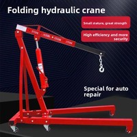 Grue de levage hydraulique pour voiture 2T, grue mobile pliable pour réparation automobile avec garantie d'un an, Chine