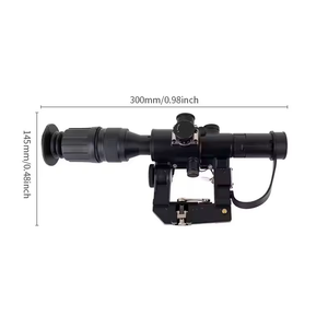 Lunette de visée tactique TYPHON SVD 4x26 à profil haut, longue portée, avec réticule de télémétrie en verre éclairé rouge, en alliage d'aluminium - Product Image 6