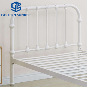 Кровать для спальни в античном стиле для детей и взрослых, минималистичная металлическая односпальная кровать черного цвета с прочным металлическим каркасом - Product Image 5