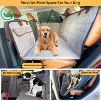 Housse de siège auto pour chien pour siège arrière, avec base rigide, extension de siège arrière, en tissu Oxford acrylique durable et écologique, protection pour animaux de compagnie