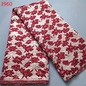 3960 Chine usine prix de gros <span class=keywords><strong>brocart</strong></span> Jacquard <span class=keywords><strong>rose</strong></span> couleur dentelle <span class=keywords><strong>tissu</strong></span> pour les femmes nigérianes soirée robe porter - Product Image 4