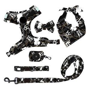 Set di 6 Pettorine Trendy e Confortevoli in Nylon Morbido con Chiusura a Bottone per Gatti e Cani - Product Image 2