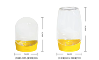 Bouteilles en plastique inversées et convertibles en gros pour ketchup, miel et sauce piquante, 300 ml avec bouchon à clapet