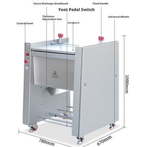 Machine à retirer la membrane des viandes <span class=keywords><strong>de</strong></span> haute qualité en acier inoxydable 304 pour la langue <span class=keywords><strong>de</strong></span> bœuf, le lombet d'agneau, les tendons, usage industriel et en restauration - Product Image 4