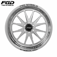 Jantes en aluminium forgé monobloc sur mesure 6061-T6, finition polie, concave profond, 20x10 22x10 22x12 24x14 26x16 pour Ford F150 F250 Chevy RAM