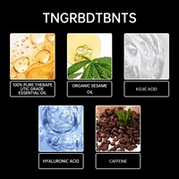Sérum hydratant pour les yeux végétalien à marque privée, cosmétiques naturels à l'huile de ricin, anti-âge, anti-rides, avec applicateur