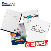 Carpeta de presentación de papel A4 personalizada, carpeta de presentación a prueba de agua con ranura para tarjeta de negocios, fabricación personalizada