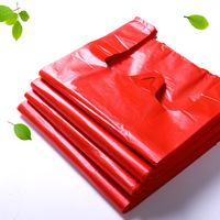 Sac de courses en plastique HDPE personnalisé de qualité supérieure, grande capacité, best-seller, sac de courses en forme de T-shirt