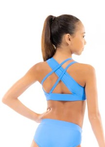 Pratica indossare Top attivo per la squadra di ballo per bambini ragazze che ballano le canotte attive sul retro del balletto sportivo danza Yoga canotte - Product Image 3