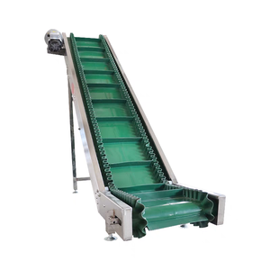 Eğimli kova asansörü PVC bantlı konveyör hızı ayarlanabilir endüstriyel kullanım - Product Image 1