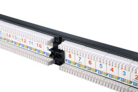 Panel Patch RJ45 Cat6 UTP Tanpa Pelindung 24 Port 1U 19 Inch untuk Rak