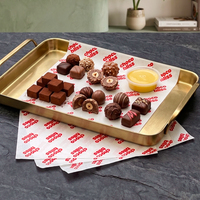 Papier sulfurisé alimentaire jetable personnalisé pour l'emballage de gâteaux, chocolats et pains, avec logo