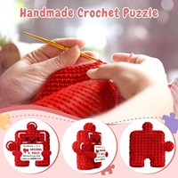 Handgemaakte gehaakte puzzelstukjes, emotionele gebreide positieve puzzels, schattige romantische cadeaus voor vriendin, vrouw, Valentijnsdag