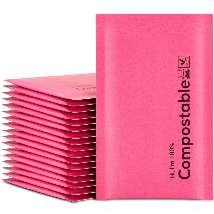 Rojo bolsas de burbuja