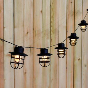 Thiết kế mới 2024 năng lượng mặt trời Powered 10 Trắng ấm lồng bóng đèn LED năng lượng mặt trời chuỗi Lights đối với trang trại sân vườn trang trí - Product Image 6