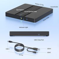 Wholesale Ultra-thin Laptop USB 3.0 External Optical Drive DVD Burner DVD RW CD Read-Write for Computer