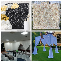 Kit de support d'arche en aluminium réglable 10x20ft à double croisement pour rideaux de scène, rideaux floraux et tissus de décoration événementielle robuste