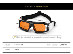 100% Blue Light Blocking TPE PC Wrap <b>Frame</b> Detachable Lining Myopia Lens Compatible Unisex Basketball Sports Protective Safety - Product Image 4