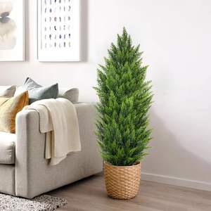 Bonsaï artificiel réaliste en PE, pin, cèdre et <span class=keywords><strong>sapin</strong></span> de Fraser, arbre artificiel en pot pour décoration intérieure et extérieure, Noël, maison, bureau - Product Image 5