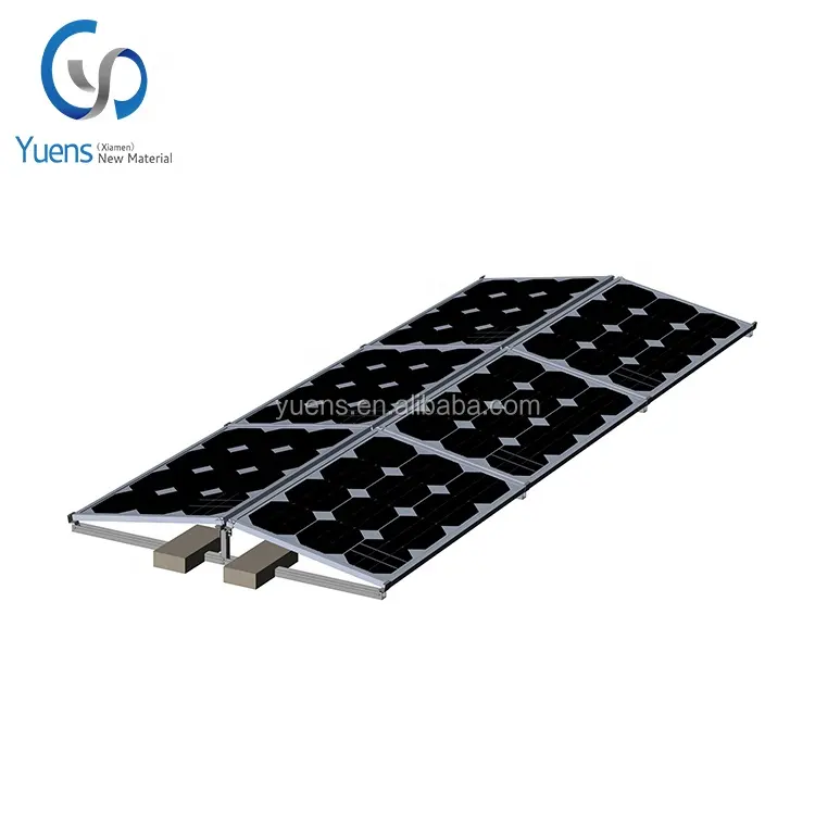 태양 PV 패널 밸러스트 장착 구조 Ballasted Flat 지붕 태양 마운트