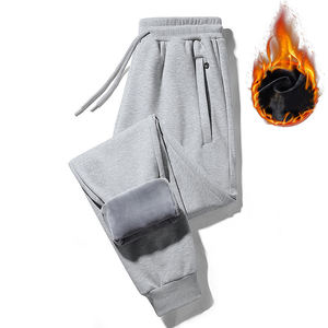 Pantalons de jogging en toile décontractés personnalisés avec logo brodé pour hommes, taille plus, pantalons de survêtement lourds - Product Image 4