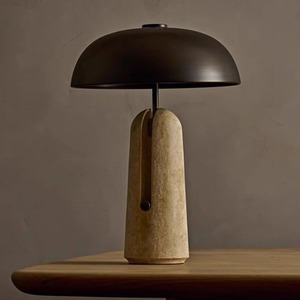 Travertine Mushroom <b>Table</b> <b>Lamp</b> E27 Led Eye Caring For Living Room Bedroom <b>Study</b> - Product Image 2