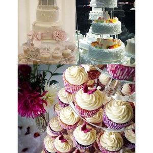 Expositor de Acrílico Transparente Personalizado de 4 Niveles para Cupcakes, con Logotipo Personalizado Impreso en Serigrafía, para Uso en el Hogar/Oficina/Tienda, YAGELI - Product Image 3