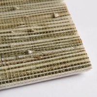 Rouleau d'autocollants muraux 3D écologiques en bambou tressé naturel, antidérapant, imperméable, design contemporain pour hôtel, chambre et maison