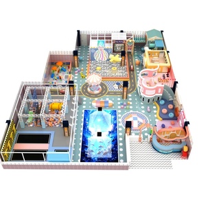 Customized Children's Commercial Indoor Soft Playground with <b>Trampoline</b> Park Interactive Big Slides Ball Pool and Ninja Warrior - Product Image 3