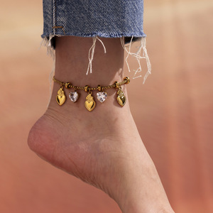 Pulsera de Moda con Dijes de Oso y Zirconia 5A, de Acero Inoxidable Impermeable con Baño de Oro 18K, Inoxidable, Joyería de Regalo para Mujer - Product Image 2