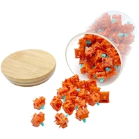 Interrupteurs tactiles linéaires Tecsee Carrot / Purple Panda, lubrifiés, tige Pom, ressort 68g, interrupteur de clavier mécanique silencieux
