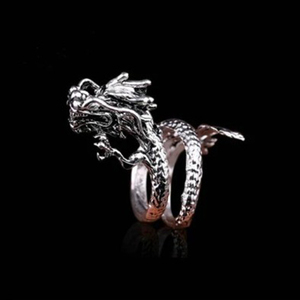SC 고딕 드래곤 오픈 링 핑크골드 남녀공용 펑크 힙합 반지 - Product Image 3