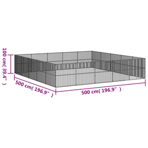 Parc de jeu semi-ouvert pour animaux de compagnie en acier galvanisé, vente directe usine, parc pour chiens 20 panneaux, parc pour animaux de compagnie <span class=keywords><strong>à</strong></span> <span class=keywords><strong>vendre</strong></span> - Product Image 2