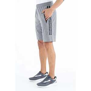 Pantalones cortos de algodón gris melange para hombre Clive, corte estándar 81249 - Product Image 2