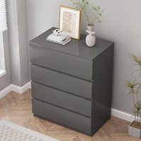 Commode en bois massif, armoire de rangement moderne blanche pour la chambre à coucher et le pied de lit, usage domestique