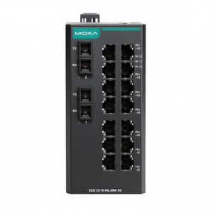 Moxa EDS-2016-ML-MM-SC สวิตช์อุตสาหกรรมแบบไม่ต้องจัดการติดตั้งบนราง DIN 16 พอร์ตอีเธอร์เน็ต - Product Image 2