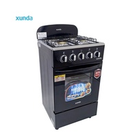 Cuisinière à gaz Xunda à quatre brûleurs avec four intégré, multifonctionnelle deux-en-un, cuisinière à gaz électrique et à gaz avec four