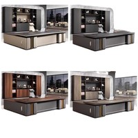 Tables et chaises de bureau modernes de style américain, mobilier de bureau commercial de luxe léger, combinaison de casiers, pièce unique, directement de l'usine.