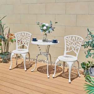 Ensemble de salle à manger <span class=keywords><strong>en</strong></span> <span class=keywords><strong>fer</strong></span> <span class=keywords><strong>forgé</strong></span> pour terrasse extérieure Ensemble de <span class=keywords><strong>table</strong></span> et chaise <span class=keywords><strong>en</strong></span> métal moulé d'aluminium Ensemble de jardin Ensemble de bistro - Product Image 6