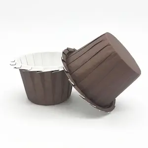 Dùng Một Lần Giấy Nâu Nướng Bánh Cup Muffin Cupcake Liners